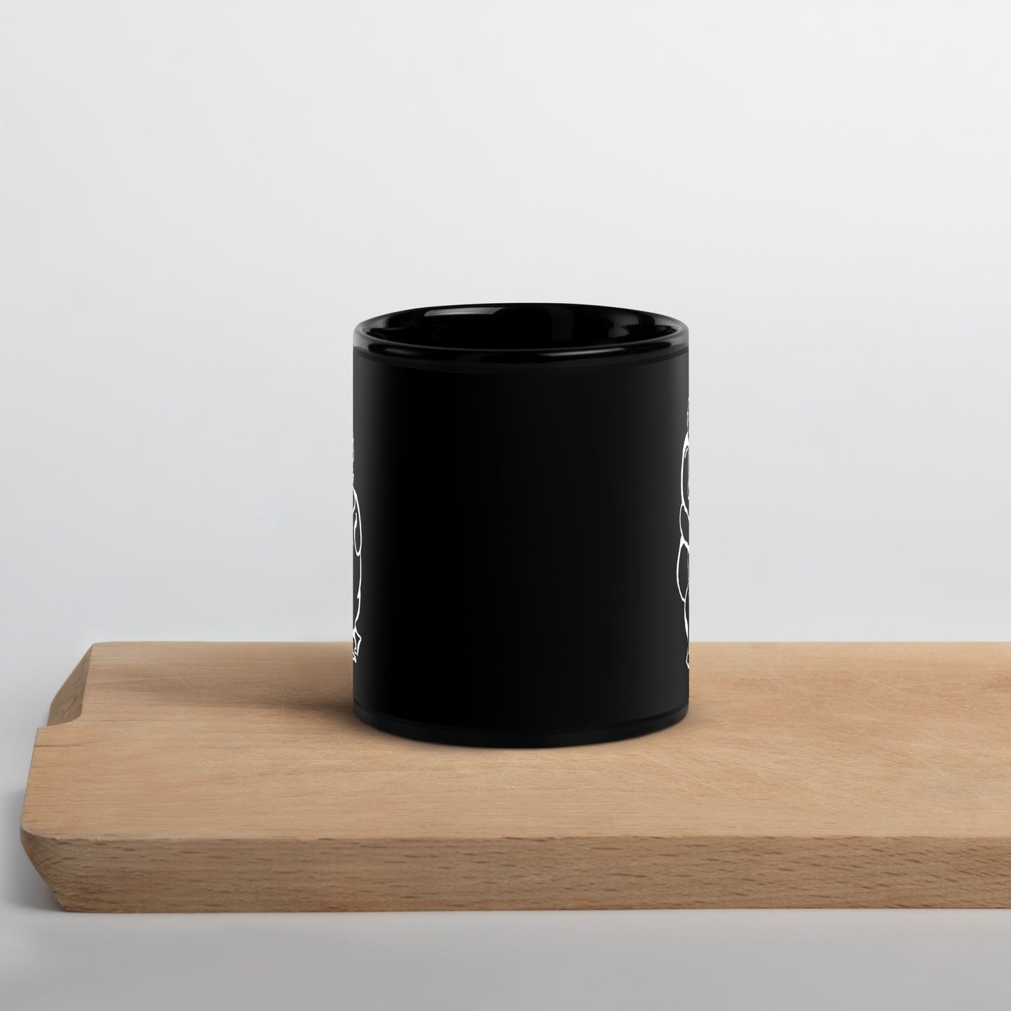 Bearhuggy Black Glossy Mug