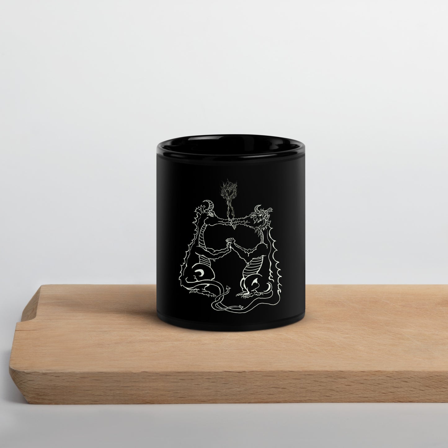 Draconis Amori Black Glossy Mug