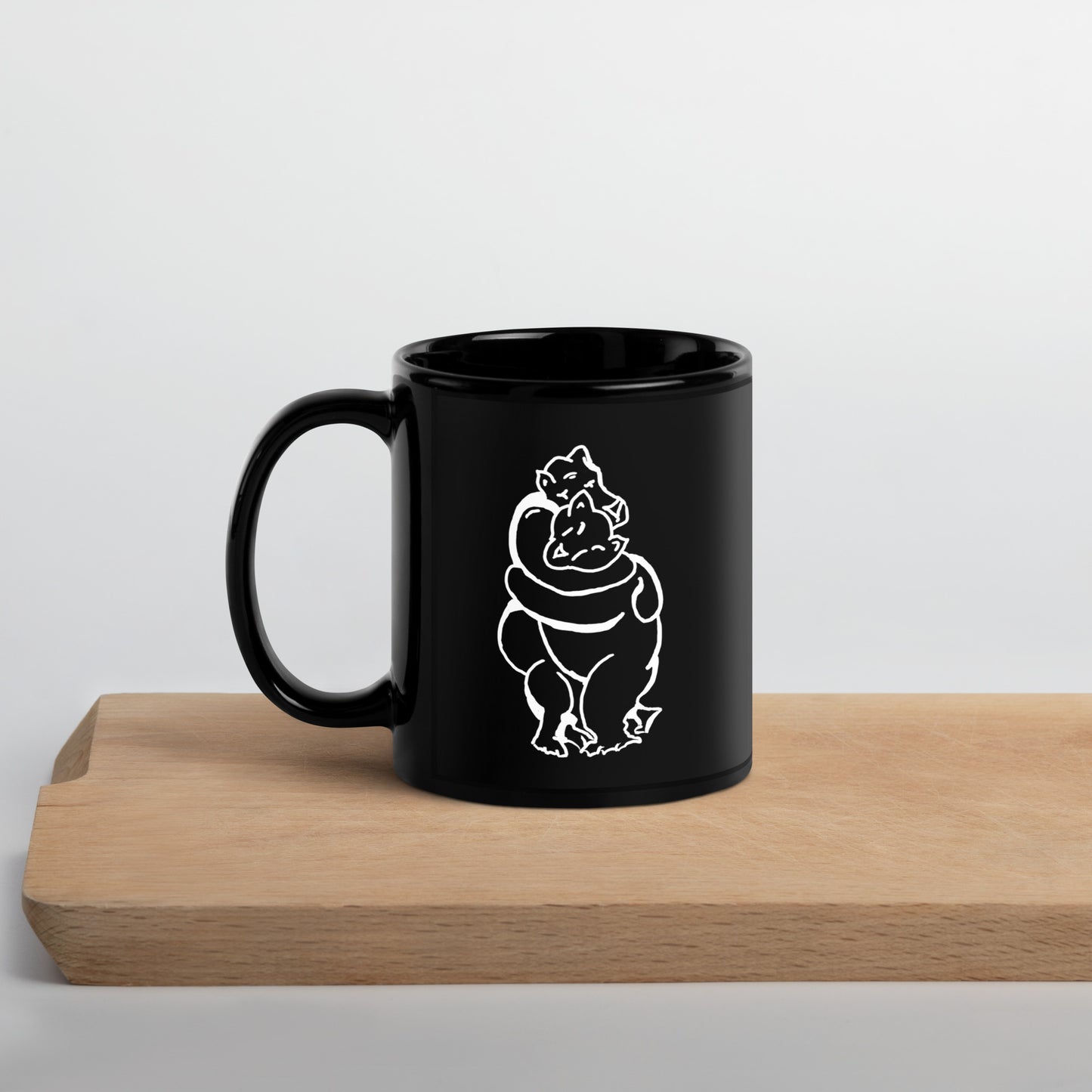 Bearhuggy Black Glossy Mug