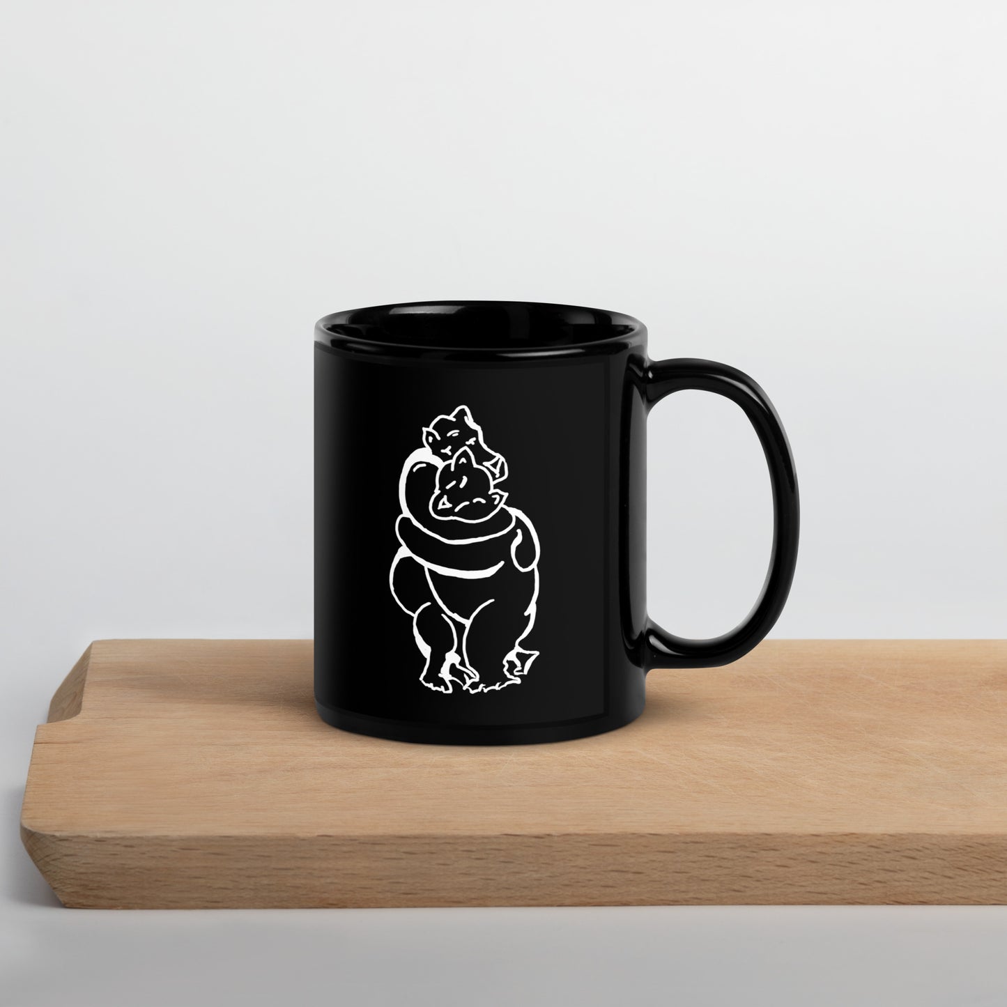 Bearhuggy Black Glossy Mug