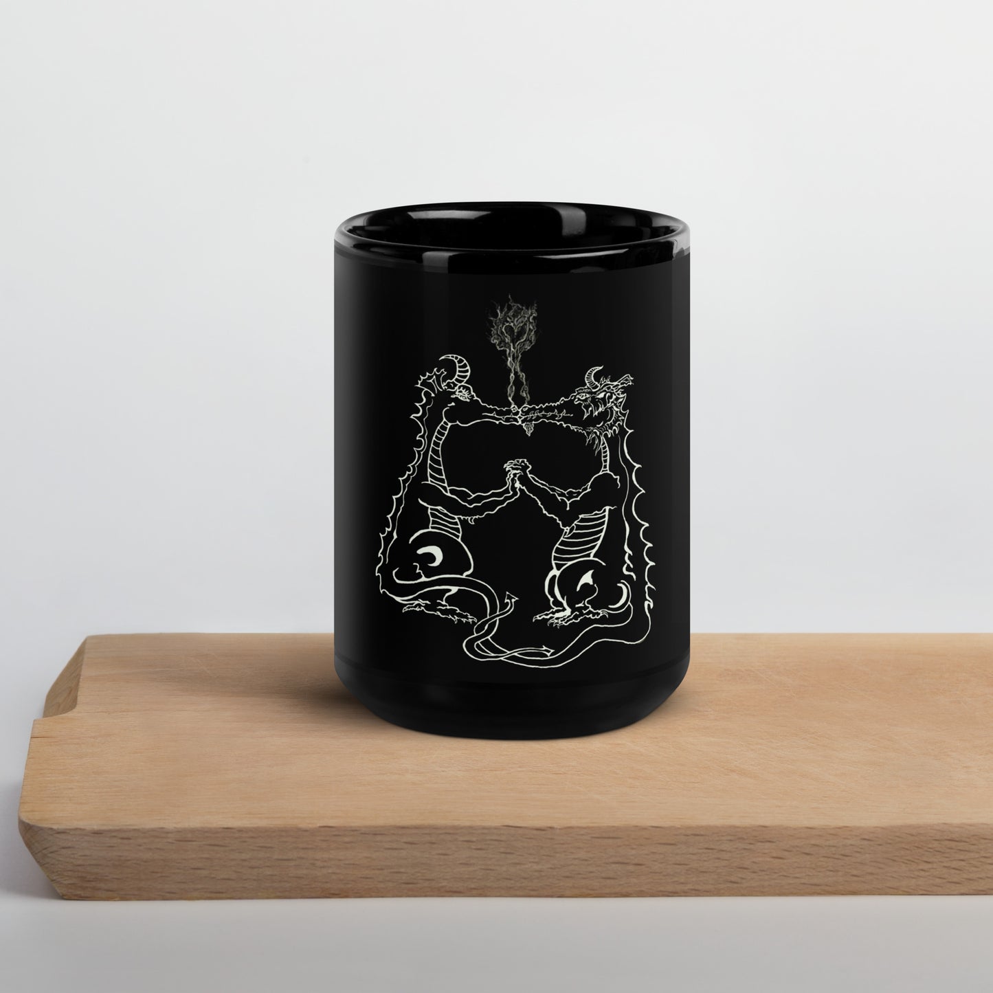 Draconis Amori Black Glossy Mug