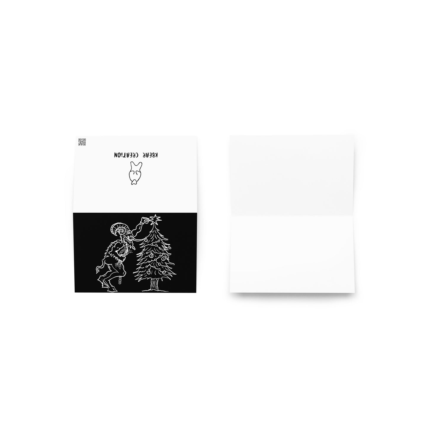Krampus Greeting card (black)