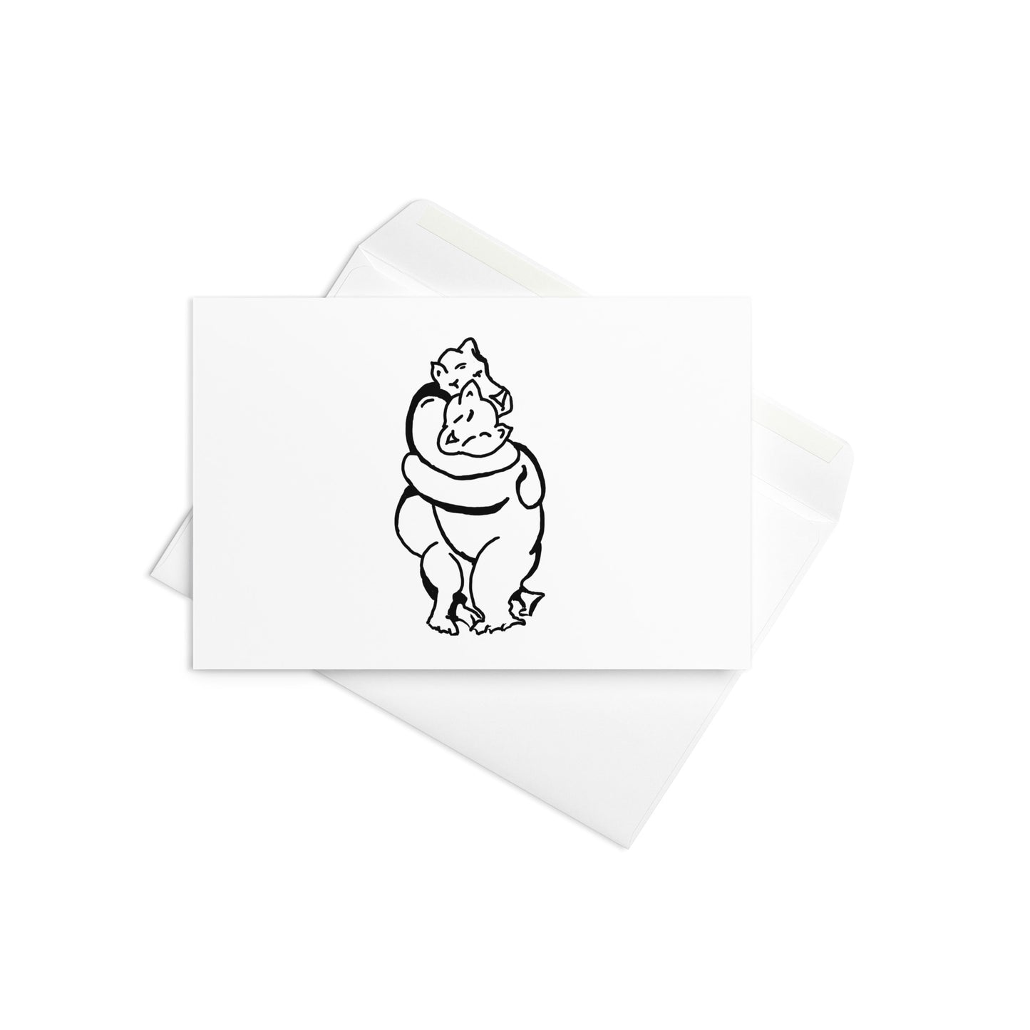 Bearhuggy Greeting card (white)