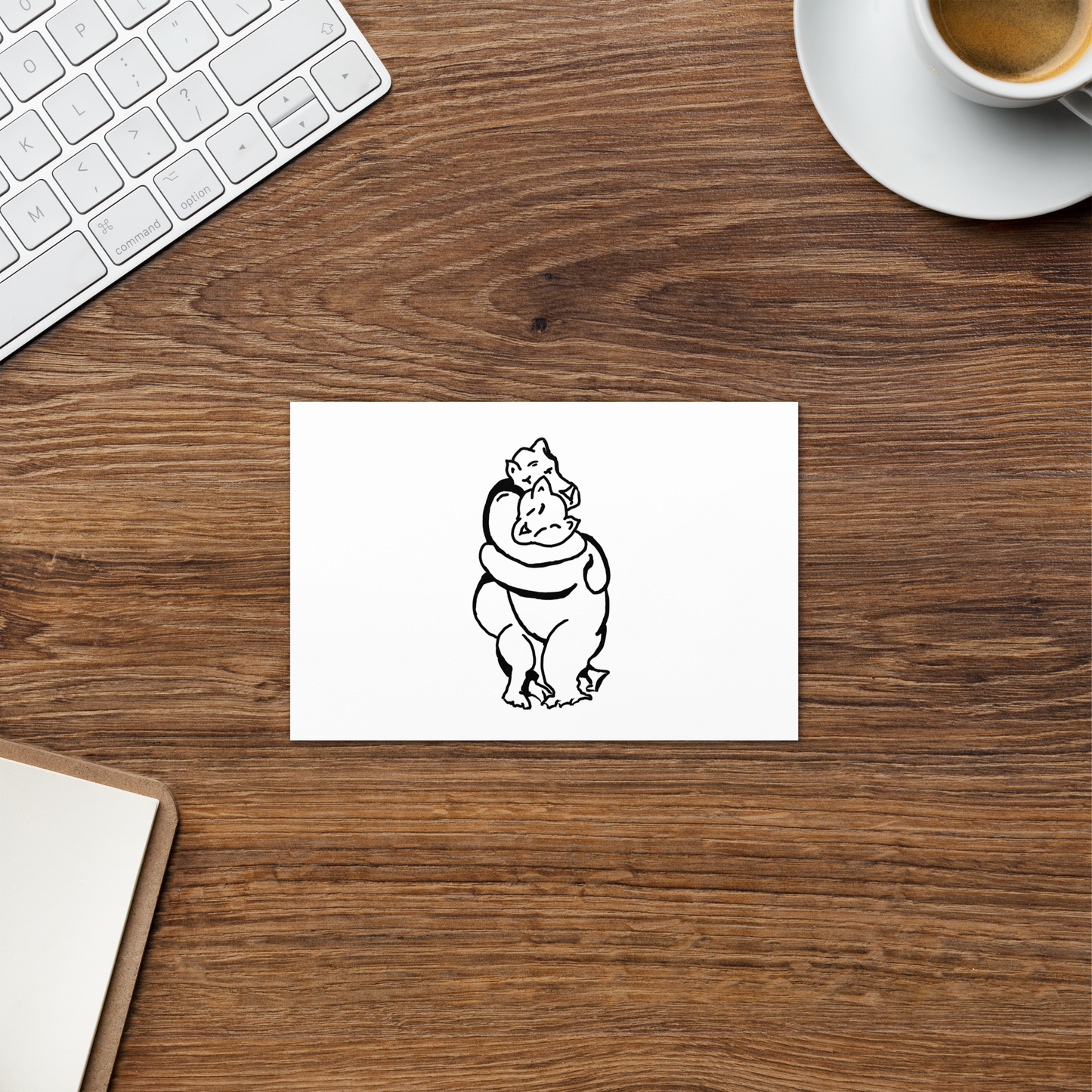 Bearhuggy Greeting card (white)