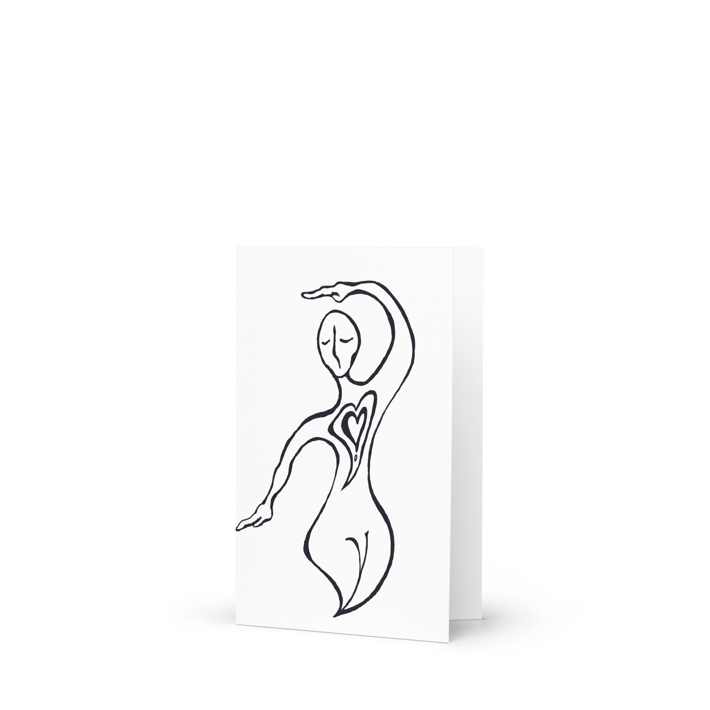Heart Exposed Greeting card (white)