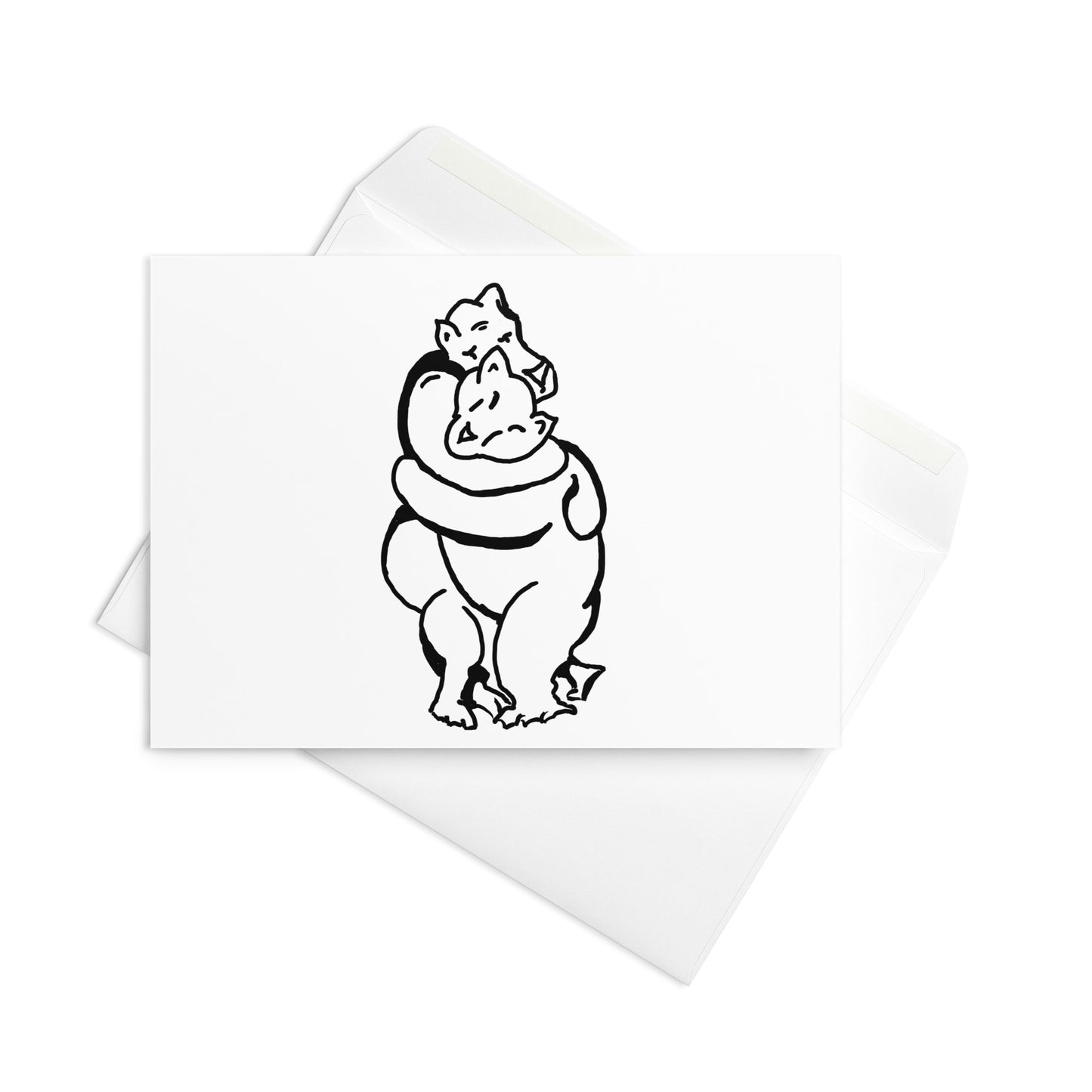 Bearhuggy Greeting card (white)