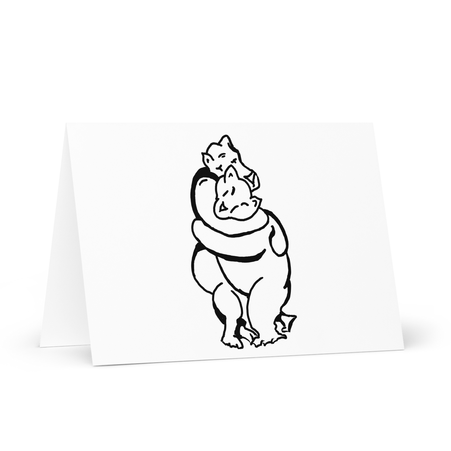 Bearhuggy Greeting card (white)
