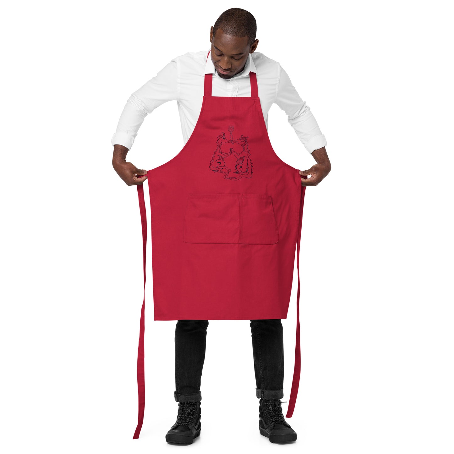 Draconis Amori Organic Cotton apron (red)