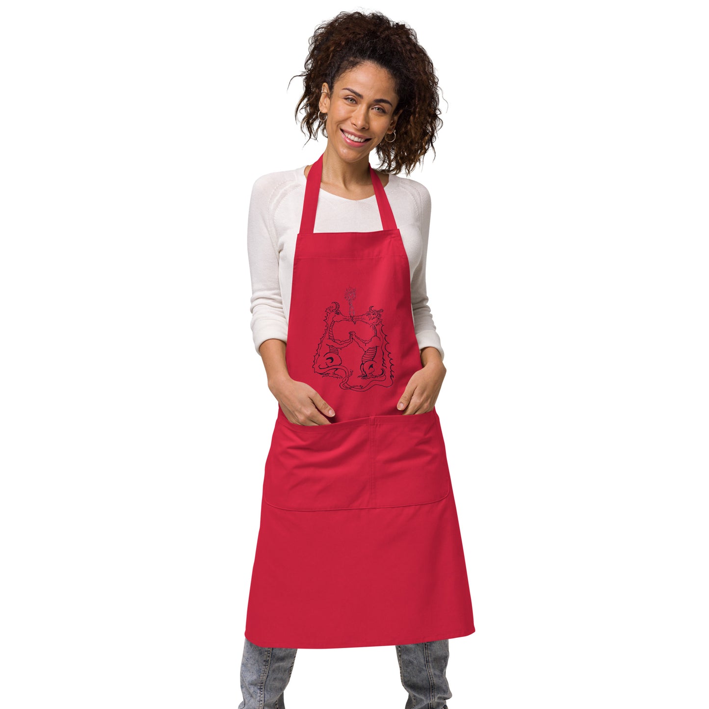 Draconis Amori Organic Cotton apron (red)