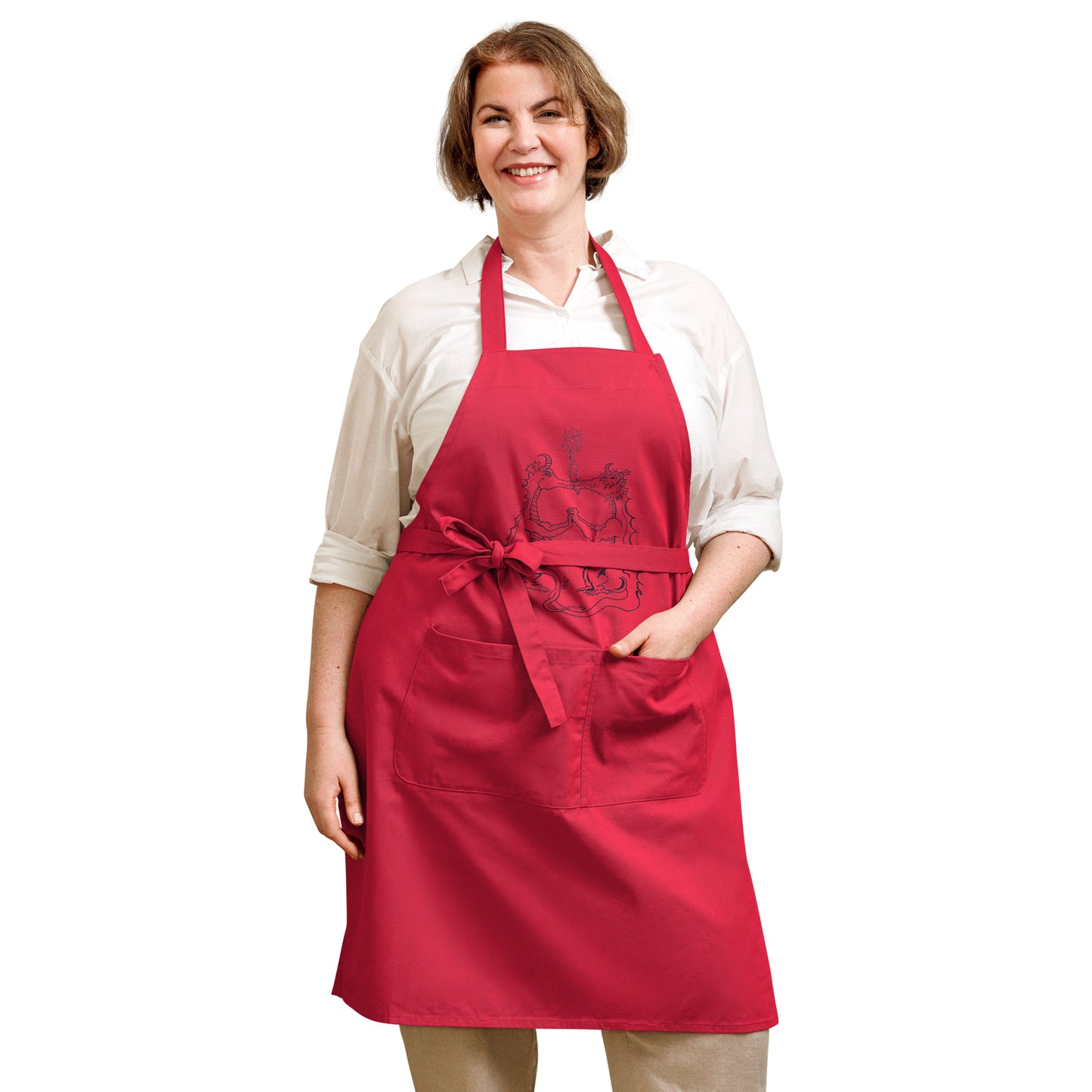 Draconis Amori Organic Cotton apron (red)