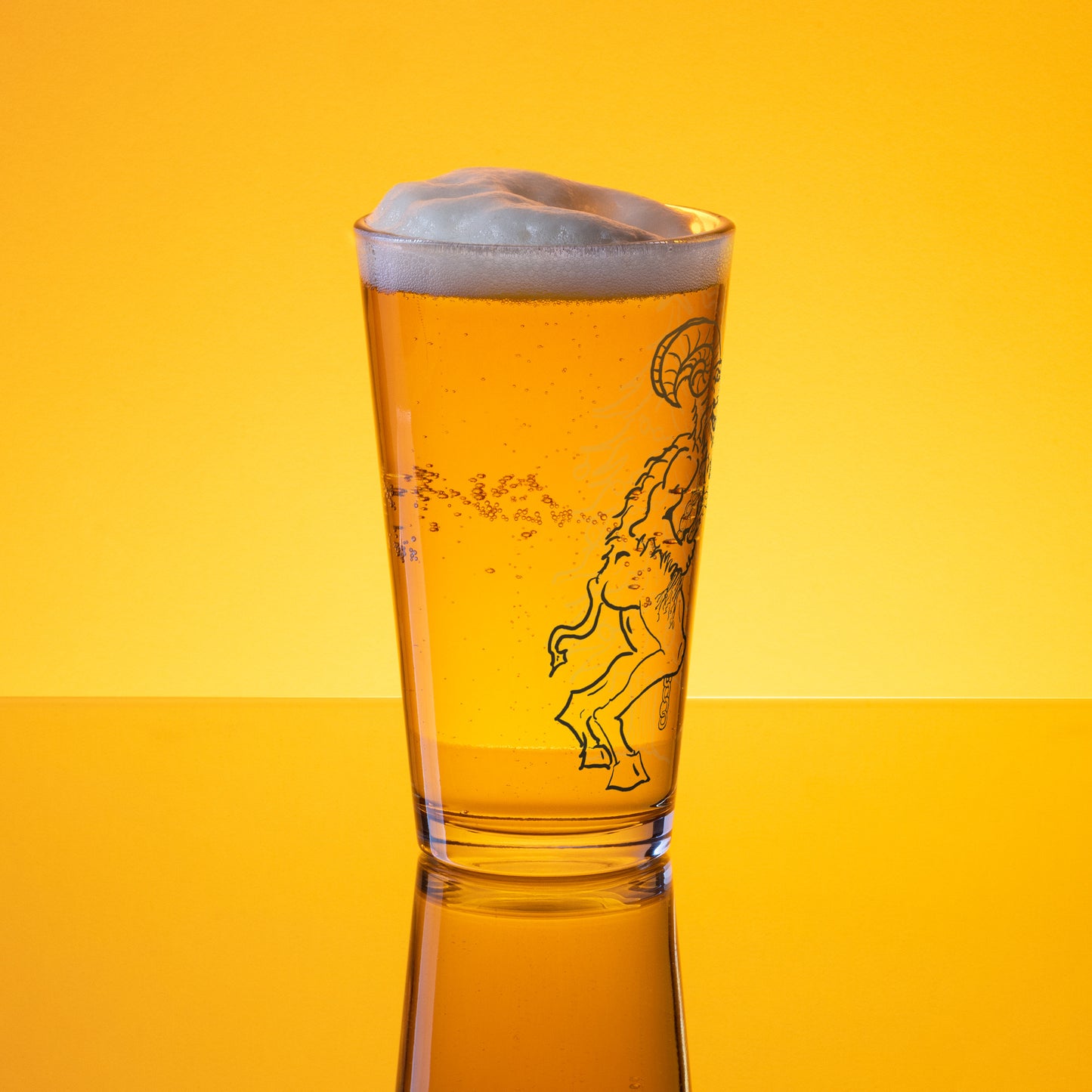 Krampus Shaker pint glass