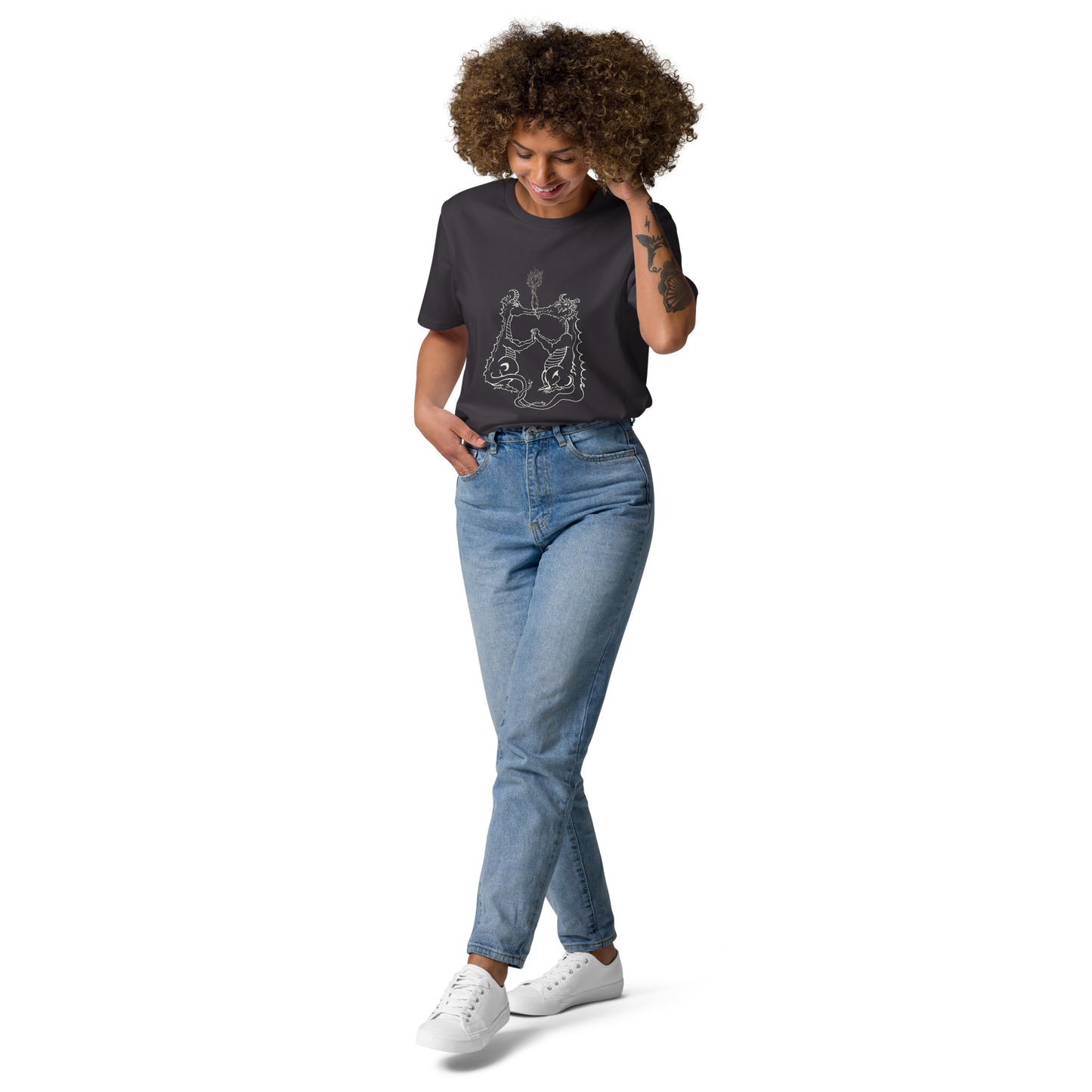 Draconis Amori Unisex organic cotton t-shirt (light on dark)