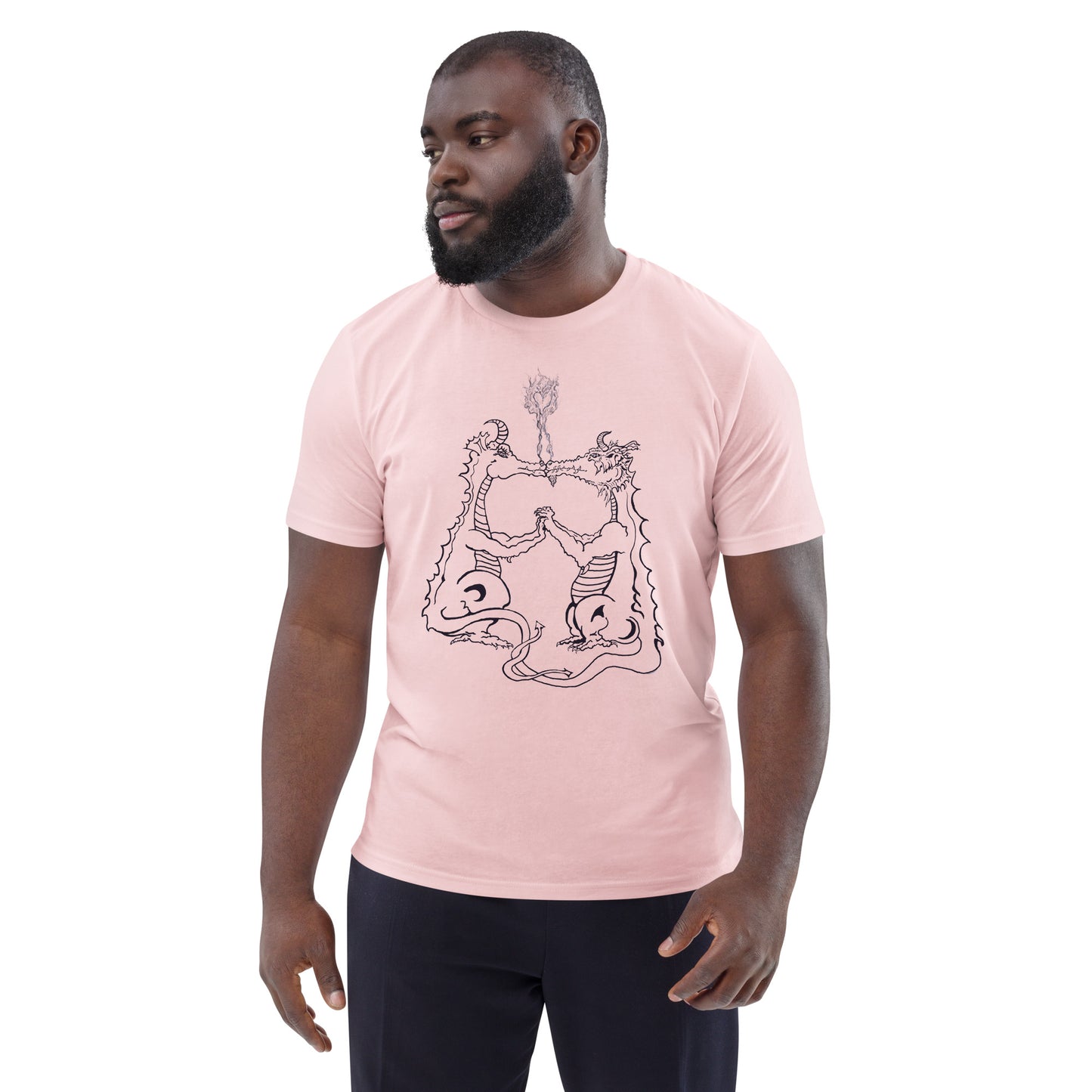Draconis Amori Unisex organic cotton t-shirt (dark on light)