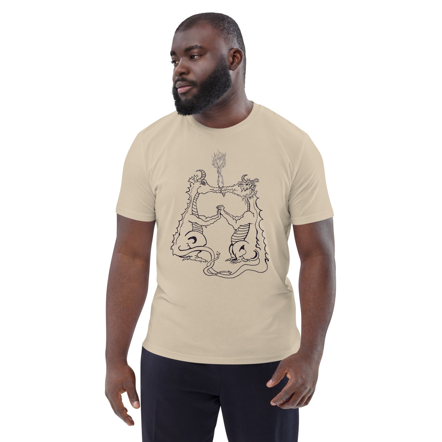 Draconis Amori Unisex organic cotton t-shirt (dark on light)