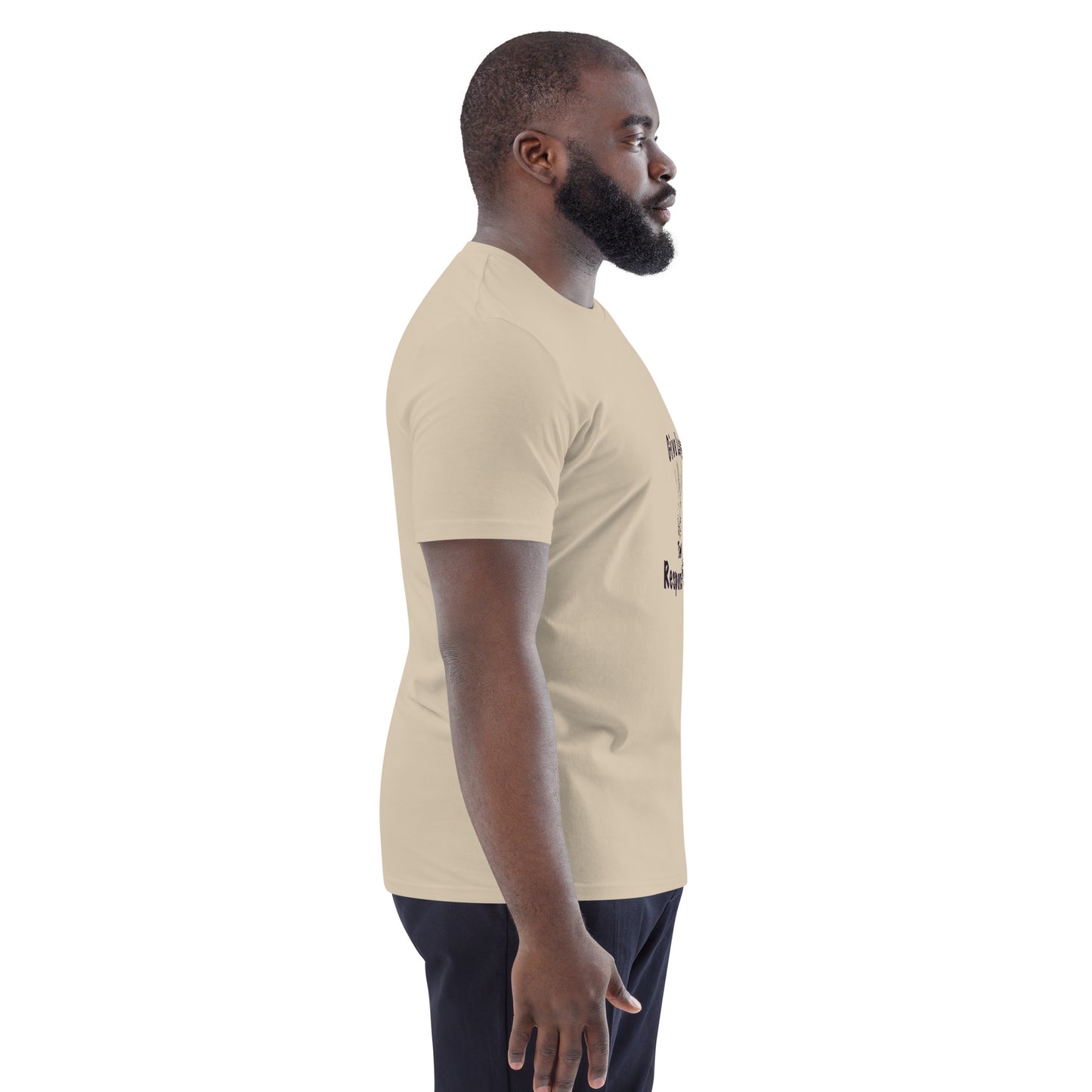Give Love Unisex organic cotton t-shirt (black lines)
