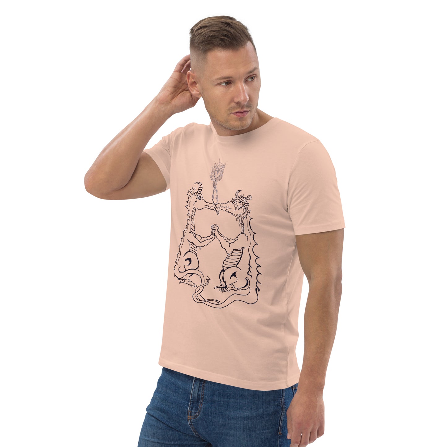 Draconis Amori Unisex organic cotton t-shirt (dark on light)