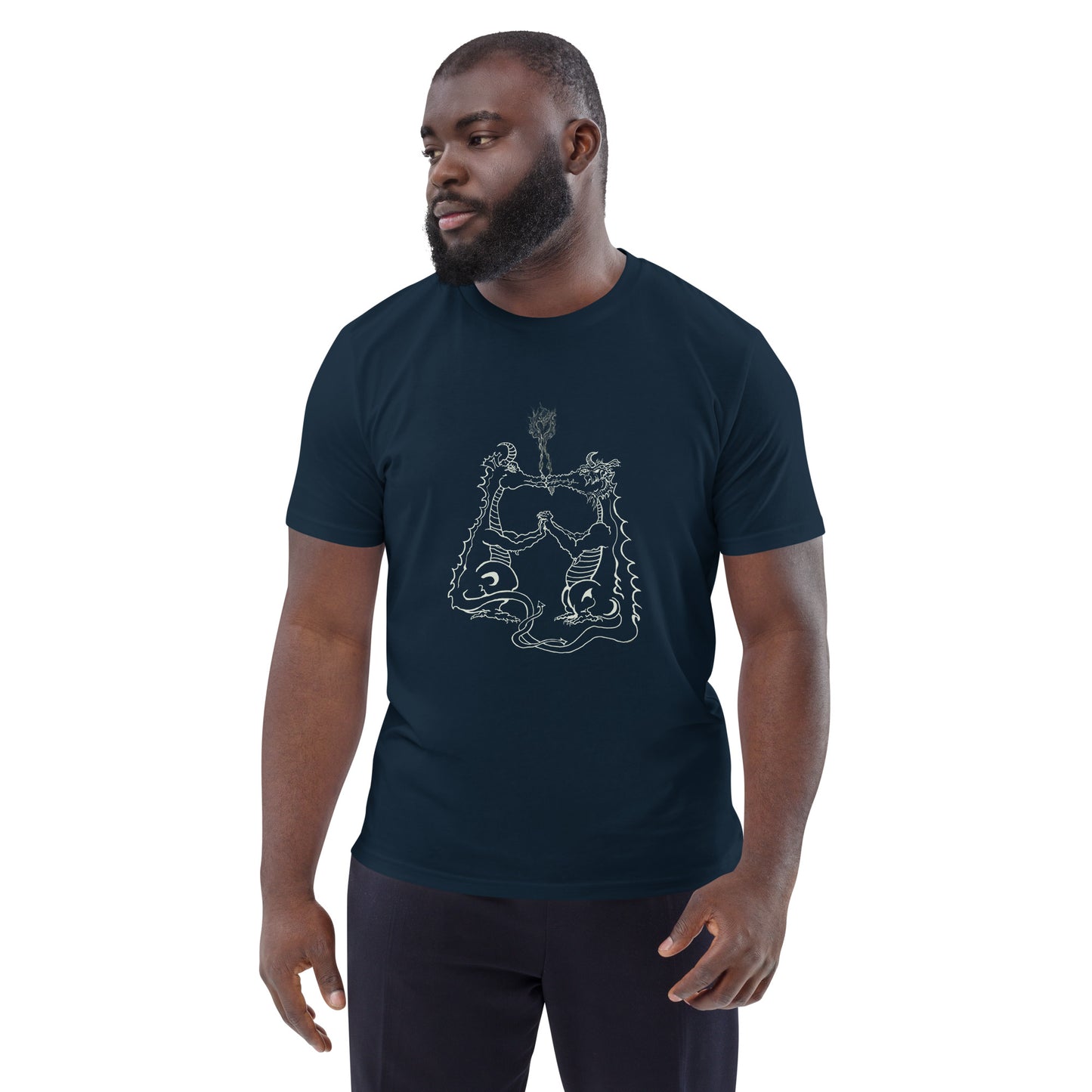 Draconis Amori Unisex organic cotton t-shirt (light on dark)