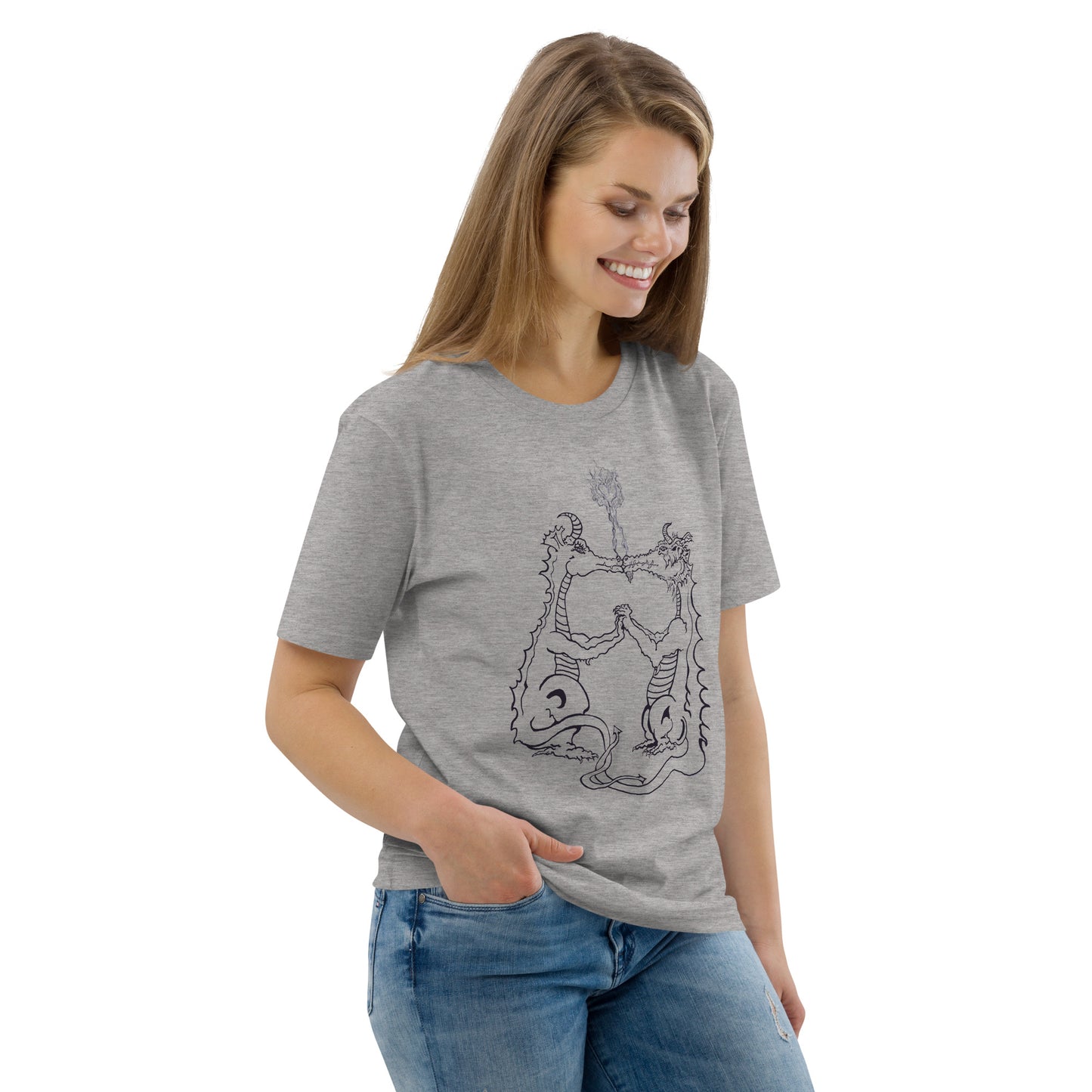 Draconis Amori Unisex organic cotton t-shirt (dark on light)