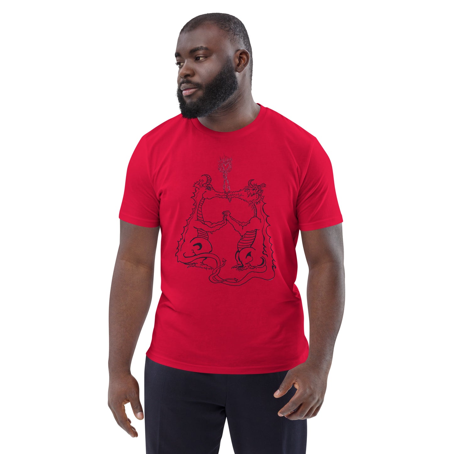 Draconis Amori Unisex organic cotton t-shirt (dark on light)