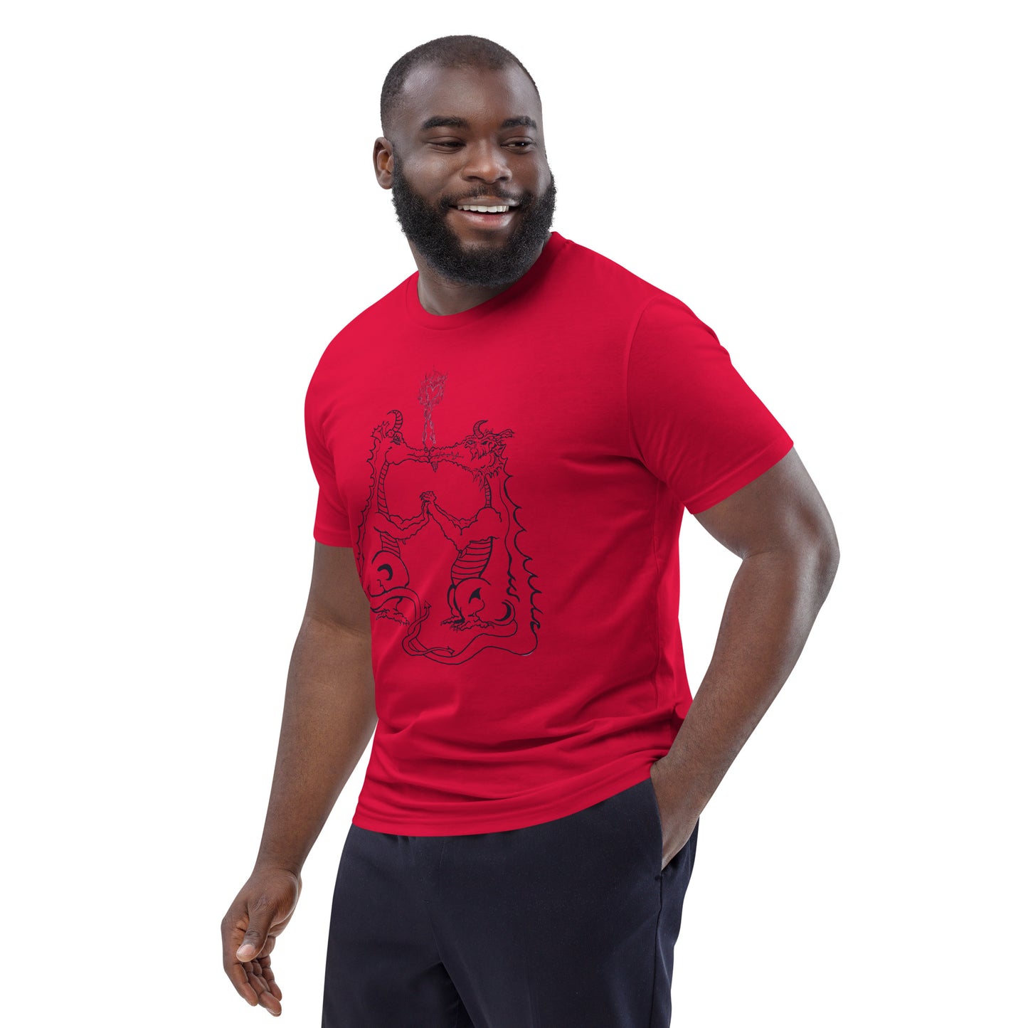 Draconis Amori Unisex organic cotton t-shirt (dark on light)