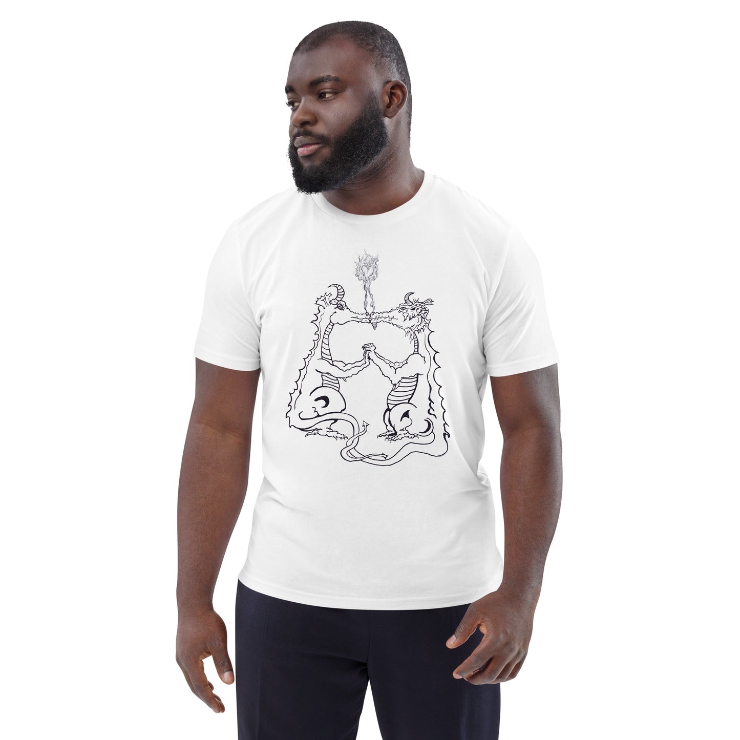 Draconis Amori Unisex organic cotton t-shirt (dark on light)