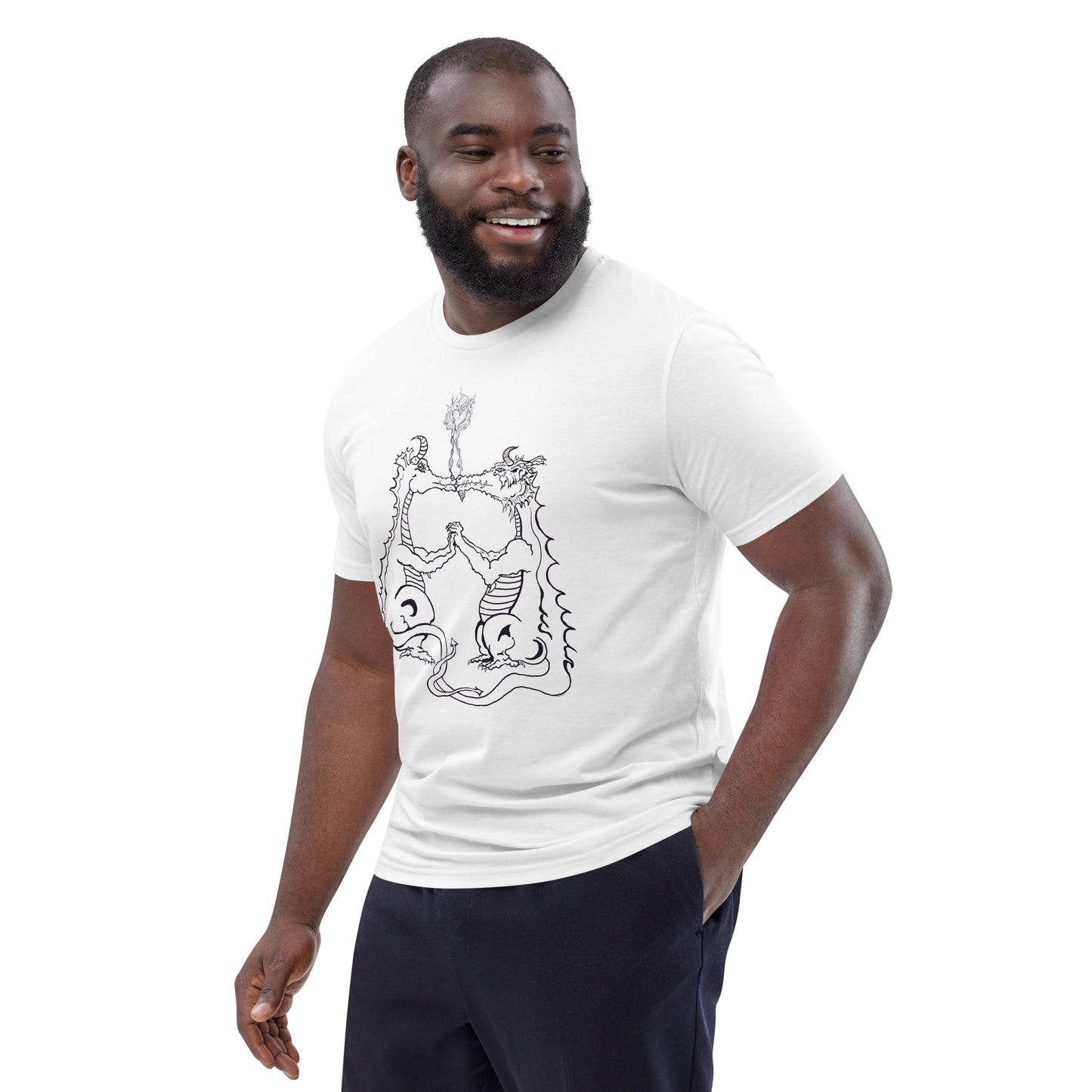 Draconis Amori Unisex organic cotton t-shirt (dark on light)
