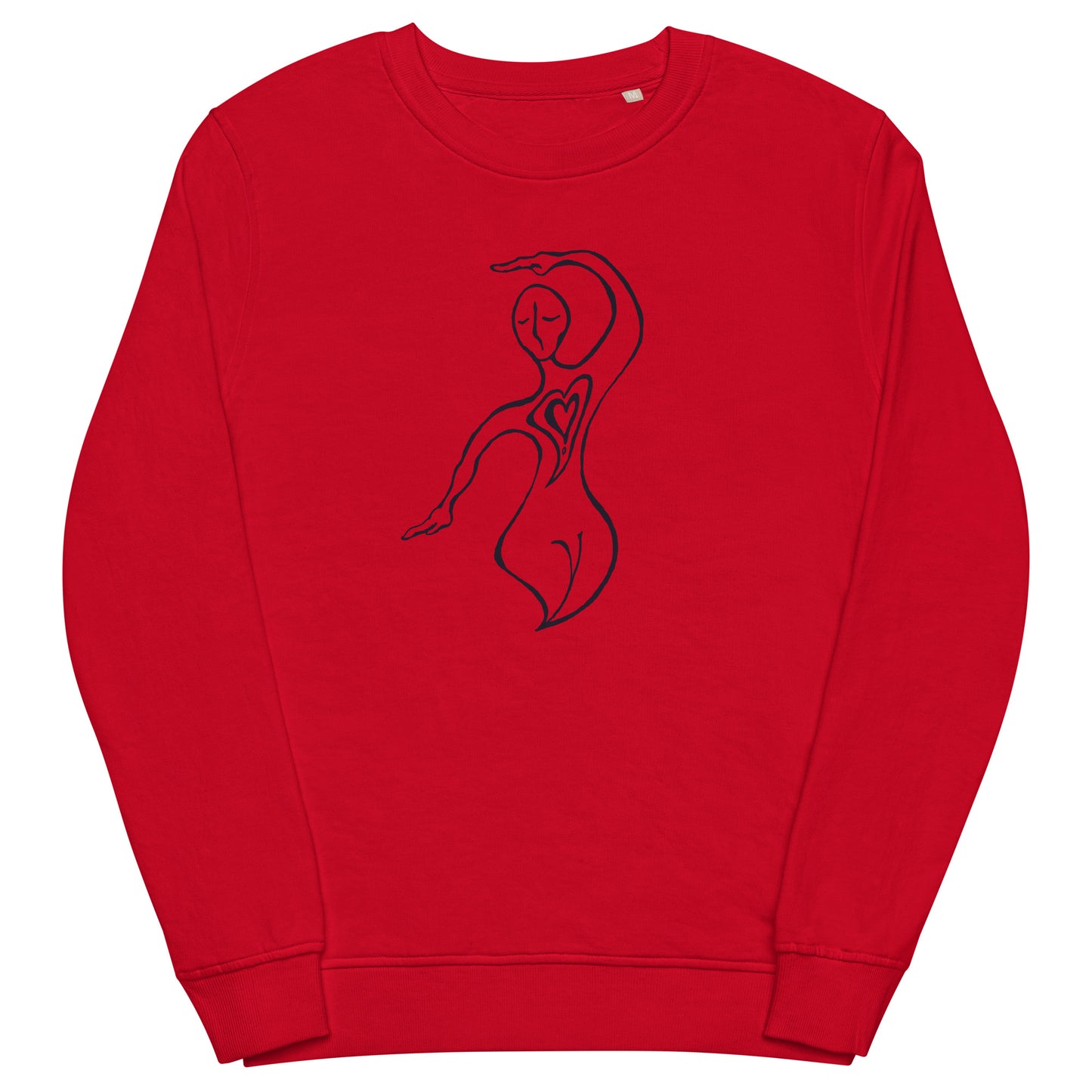 Heart Exposed Unisex organic sweatshirt (black lines)