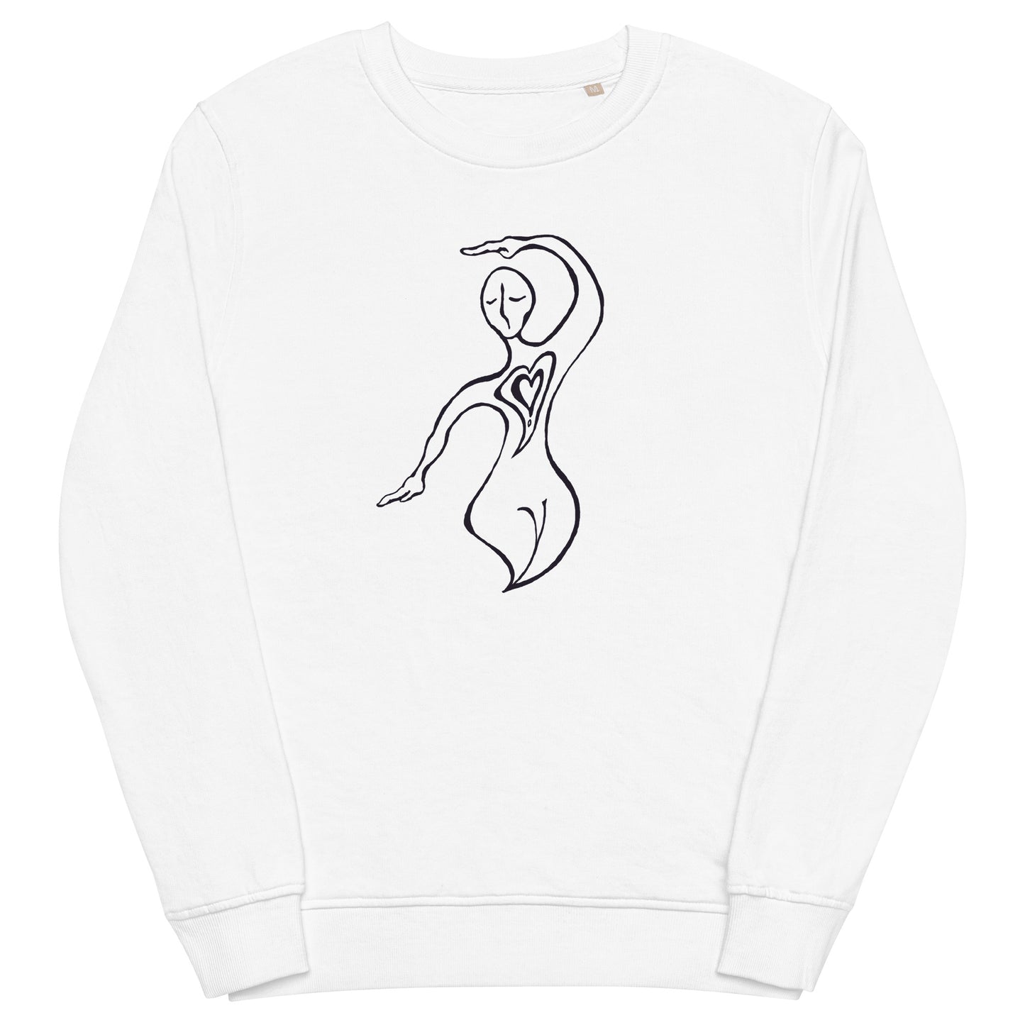 Heart Exposed Unisex organic sweatshirt (black lines)