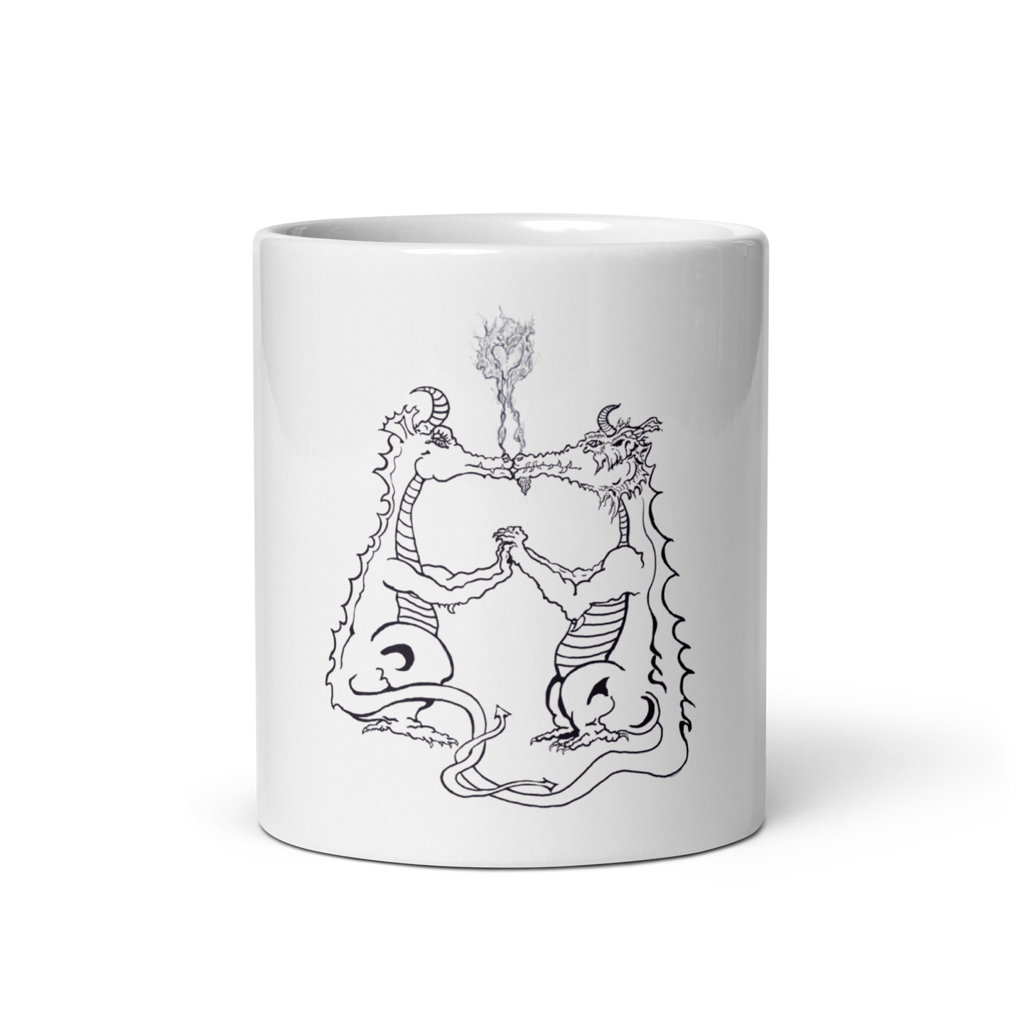 Draconis Amori White glossy mug