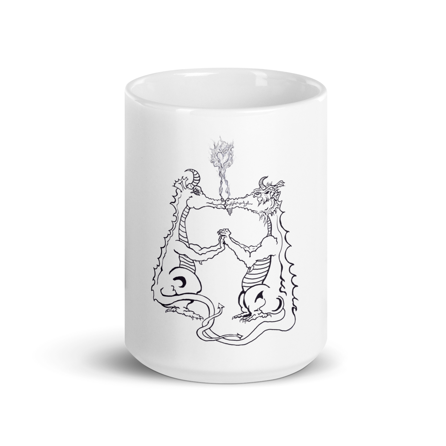 Draconis Amori White glossy mug
