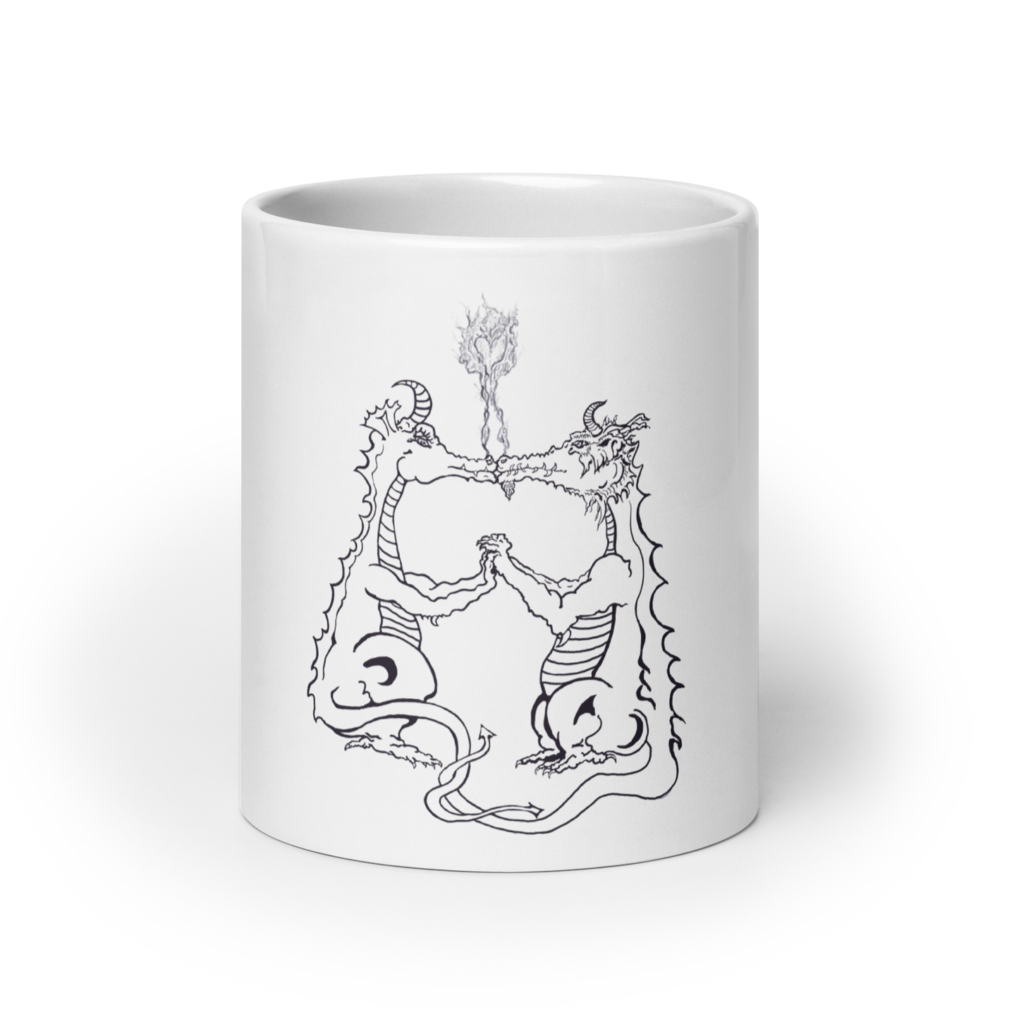 Draconis Amori White glossy mug