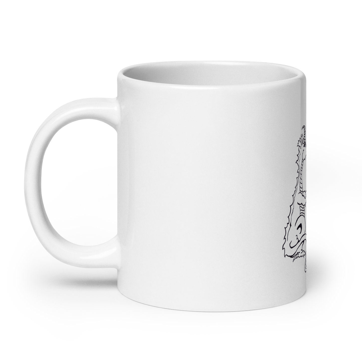 Draconis Amori White glossy mug