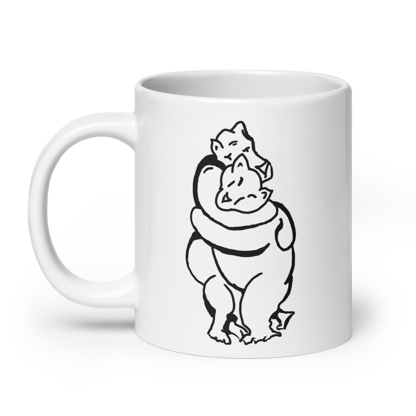 Bearhuggy White Glossy Mug